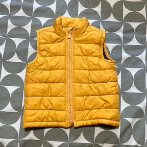 Old Navy puffer vest golden yellow 12M